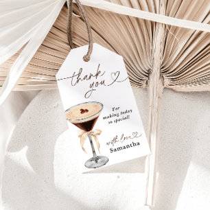 Kärlek brinner i Möhippan Espresso Martini Presentetikett