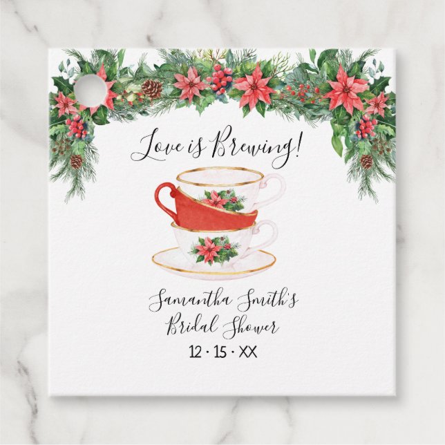 Kärlek brinner julen Möhippa Party Gåvor Etiketter (Framsida)