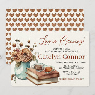 Kärlek brinner Kopp och Bokar Möhippa i kaffe Inbjudningar