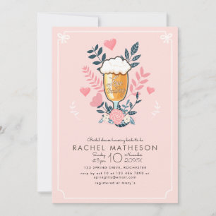 Kärlek brinner möhippa av ölglas inbjudningar