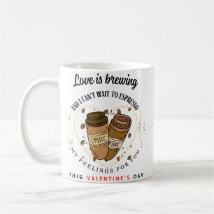 Kärlek brinner på Alla hjärtans dag Kaffet Mugg