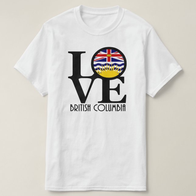 KÄRLEK British Columbia (framskrift) T Shirt (Design framsida)