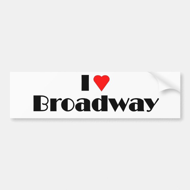 Kärlek Broadway Bildekal (Framsidan)