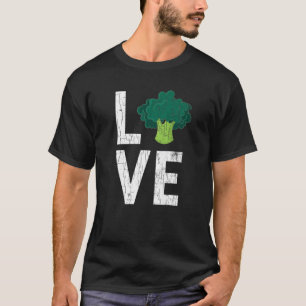 Kärlek Broccoli Funny Vegan Vegetables Vegetarian  T Shirt