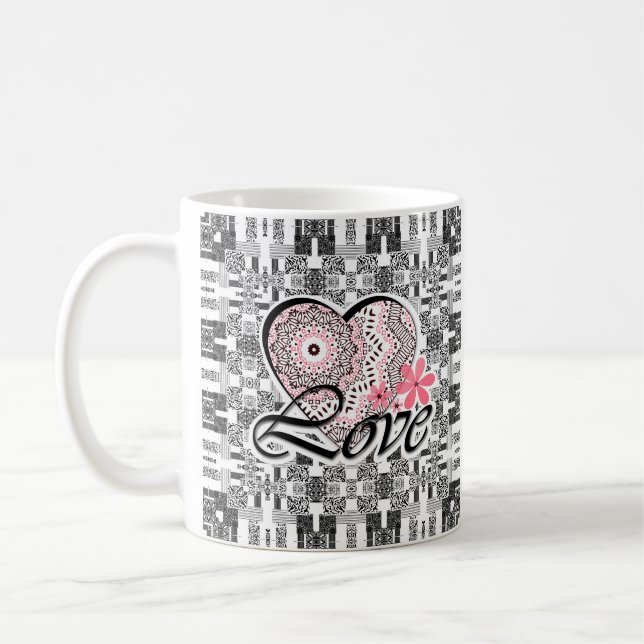Kärlek , bröllop , Alla hjärtans dag , hjärta Kaffemugg (Vänster)
