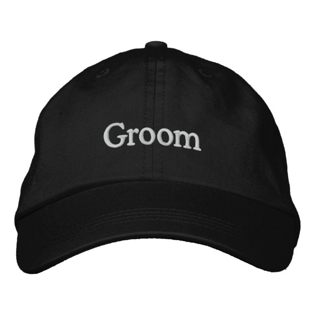 KÄRLEK Bröllop Groom Broderad Keps (Framsida)
