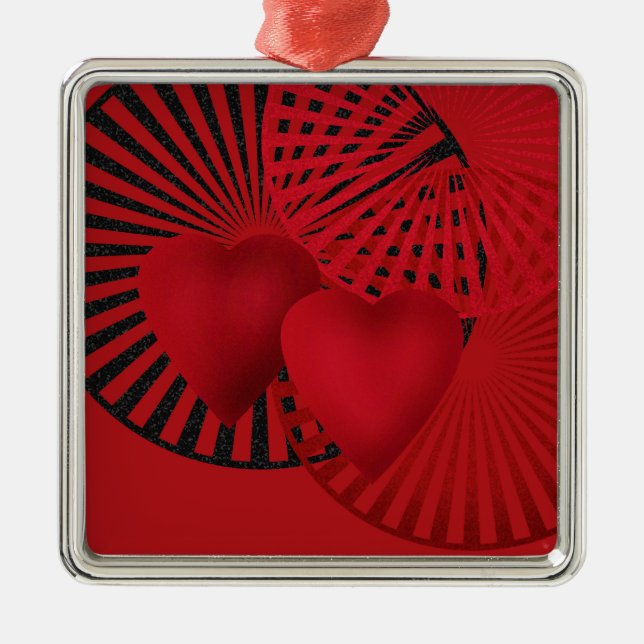 Kärlek ,Bröllop Julgransprydnad Metall (Framsidan)