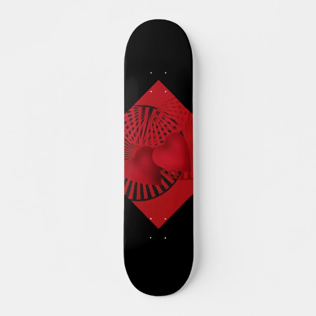 Kärlek. Bröllop Mini Skateboard Bräda 18,5 Cm (Framsida)
