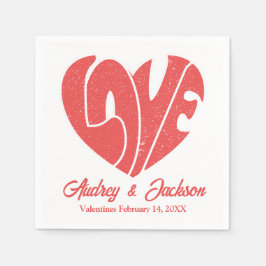 Kärlek Bröllop Pappersservett