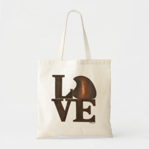 KÄRLEK Brown Mjölk Chocolate Drop Valentine Day Tygkasse