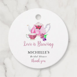Kärlek brygger Bröllopsdusch Te Party Gåvor Etiketter