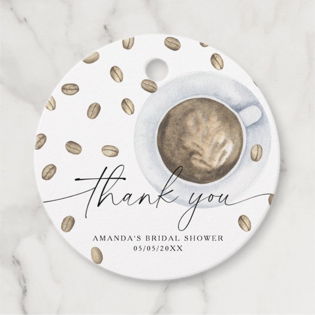 Kärlek brygger Bröllopsfest Tack Gåvor Etiketter (Framsida)