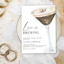 Kärlek brygger Espresso Martini Bröllopsdusch