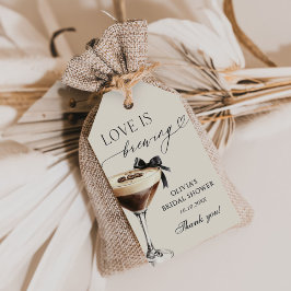Kärlek brygger Espresso Martini Bröllopsdusch Presentetikett
