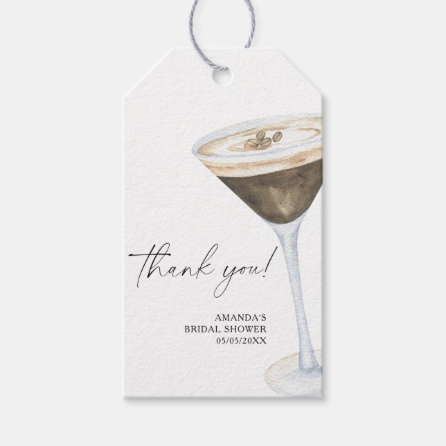 Kärlek brygger Espresso Martini Tack Presentetikett (Framsidan)