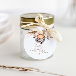 Kärlek brygger kaffe Blommig bröllopsdusch Gåvor Etiketter