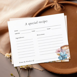 Kärlek brygger kaffe Bröllopsdusch Receptkort