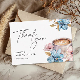 Kärlek brygger kaffe bröllopsdusch tack kort