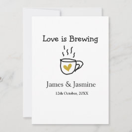 Kärlek brygger kaffemug guld hjärta parnamn  inbjudningar