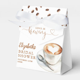 Kärlek brygger kaffetema bröllopsdusch presentaskar