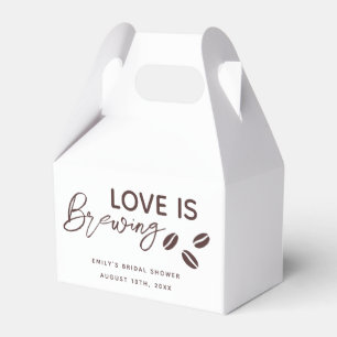 Kärlek brygger kaffetema bröllopsdusch presentaskar