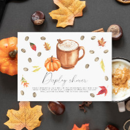 Kärlek brygger Pumpkin Latte-visning bröllopsdusch Tilläggskort