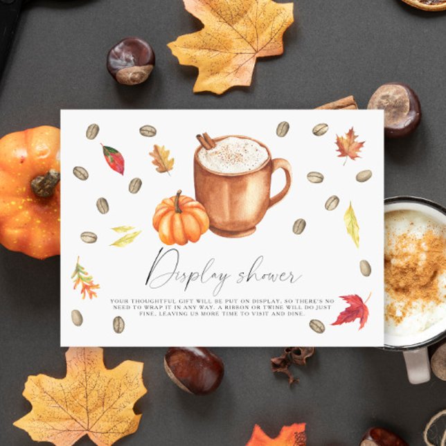 Kärlek brygger Pumpkin Latte-visning bröllopsdusch Tilläggskort (Skapare uppladdad)