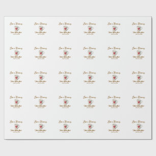 Kärlek brygger vit kaffemugg hjärta bröllopsshow presentpapper