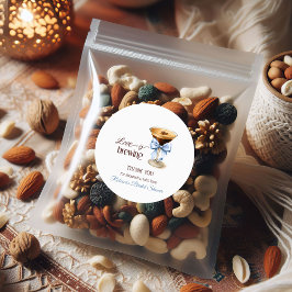 Kärlek bryggs Blå Bågkaffe Bröllopsshowerska möte Runt Klistermärke