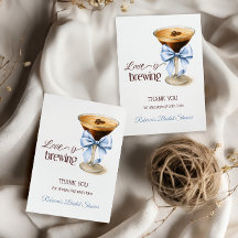 Kärlek bryggs Blue Bow Coffee Bröllopsdusch