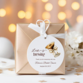 Kärlek bryggs Bow Espresso Martini Bröllopsdusch Gåvor Etiketter