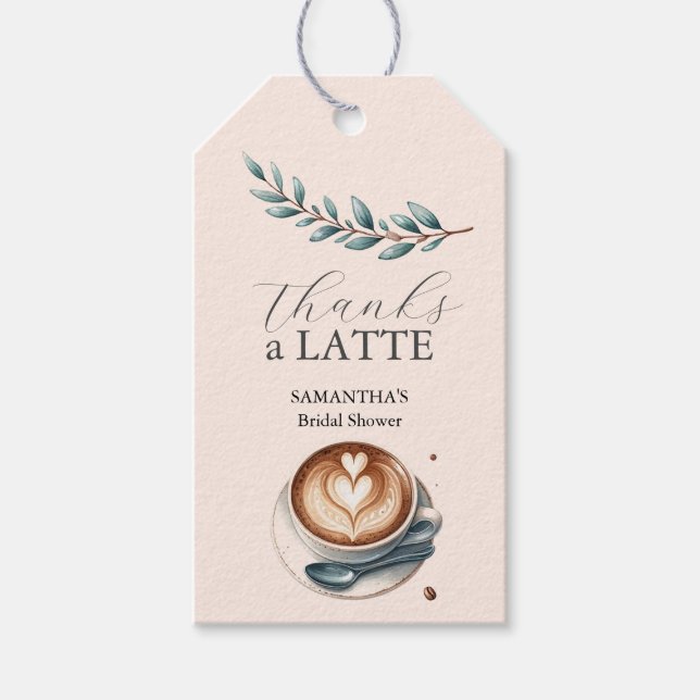 Kärlek bryggs Bröllopsdusch Kaffe Förmånsetiketter Presentetikett (Framsidan)