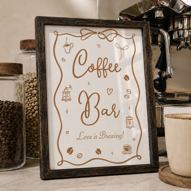 Kärlek bryggs Bröllopskaffebar Poster (Skapare uppladdad)