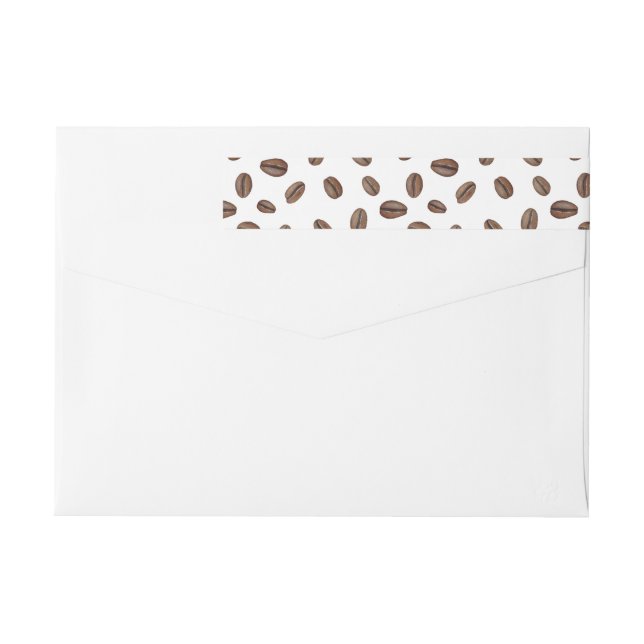 Kärlek bryggs dusch kaffebönor returadress etikettband (Baksidan)