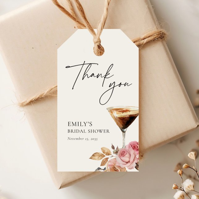 Kärlek bryggs Elegant bröllopsfest Presentetikett (Skapare uppladdad)