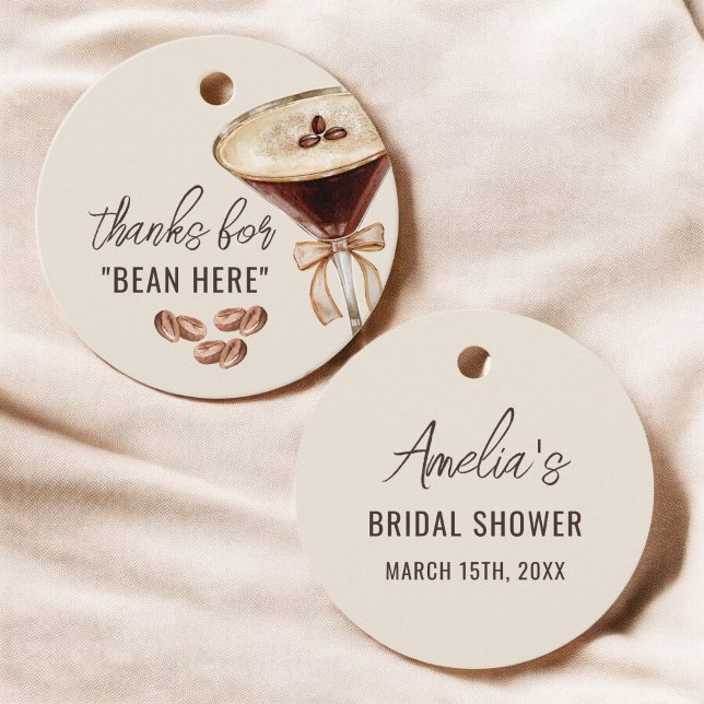 Kärlek bryggs Espresso Martini Bröllopsdusch Gåvor Etiketter (Skapare uppladdad)