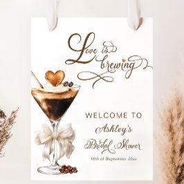 Kärlek bryggs Espresso Martini Bröllopsdusch Poster