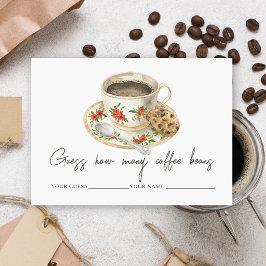 Kärlek bryggs Gissa hur många kaffebönor Tilläggskort