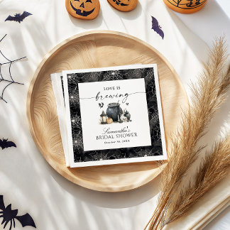 Kärlek bryggs Halloween Bröllopsdusch Pappersservett