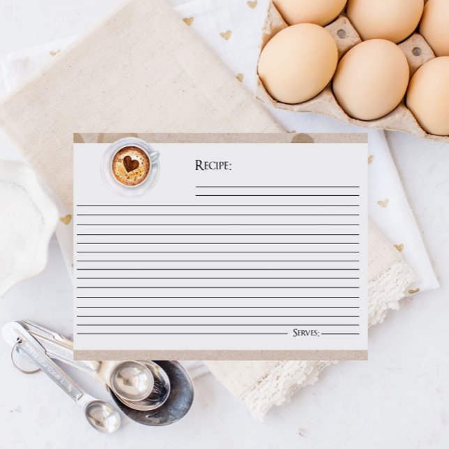 Kärlek bryggs Kaffe Bröllopsdusch Receptkort Vykort (Skapare uppladdad)