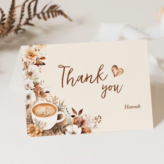 Kärlek bryggs kaffe bröllopsfest tack kort (Skapare uppladdad)