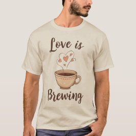 “Kärlek Bryggs” Kaffe Brud T-Shirt