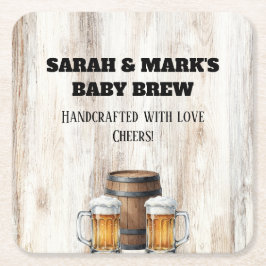 Kärlek bryggs lantliga bryggeri dusch underlägg papper kvadrat
