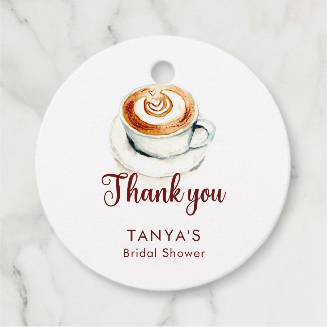 Kärlek bryggs Latte Bröllopsfest Anpassad Gåvor Etiketter (Framsida)