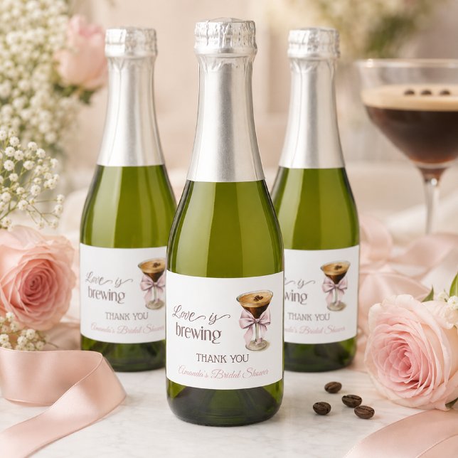 Kärlek bryggs Rosa Bow Coffee Bröllopsfest (Skapare uppladdad)