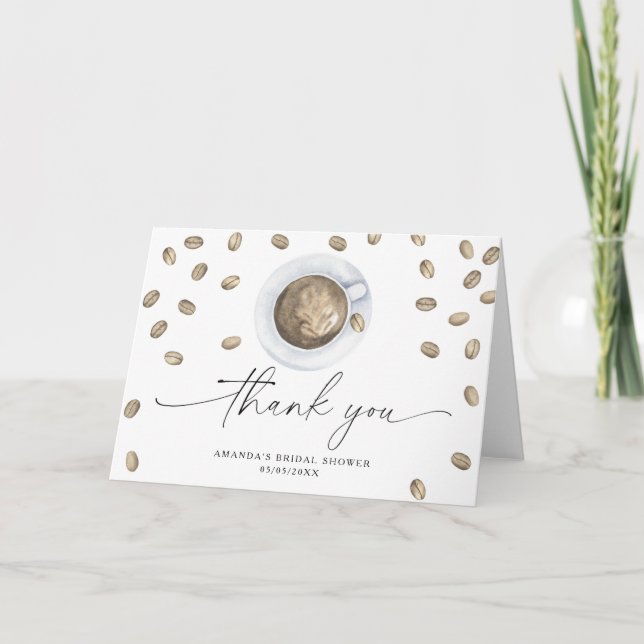 Kärlek bryggs Tack Bröllopsfest  Kort (Framsida)