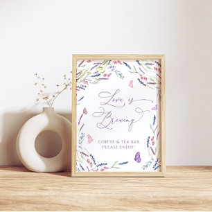 Kärlek bryter mot Lavender Butterflies Poster