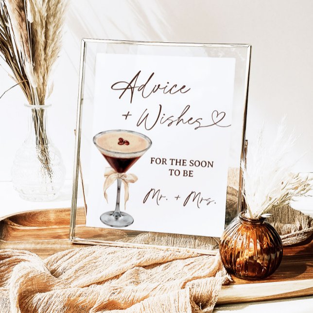 Kärlek bryter mot Martini Advice & Önskemål-signat Poster (Skapare uppladdad)