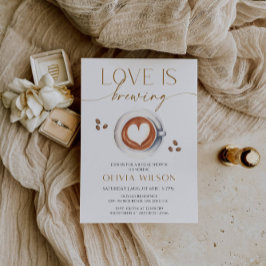 Kärlek bryter upp kaffe Inbjudningskort för möhipp