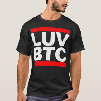 Kärlek BTC Bitcoin Cryptocurrency  T Shirt